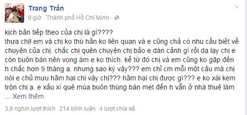 Trang Tran buc xuc khi bi nghi ham hai Phi Thanh Van-Hinh-2